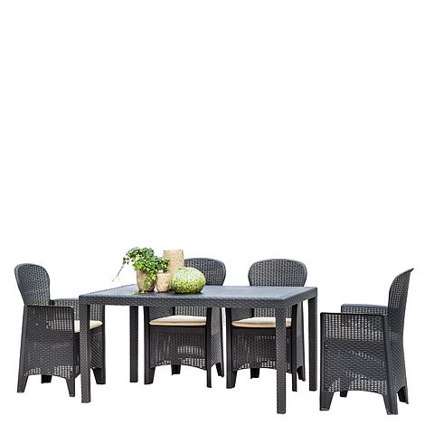 The Campania 4 Seat Rattan Dining set